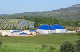 Biogas Plant. Fertilized Water & Renewable Energy. Mesti, Greece